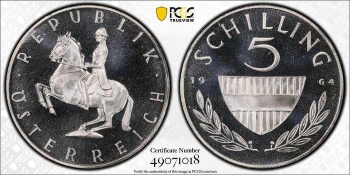 Oostenrijk. 5 Schilling 1964 - PCGS PR68 Deep Cameo, Postzegels en Munten, Munten | Europa | Niet-Euromunten