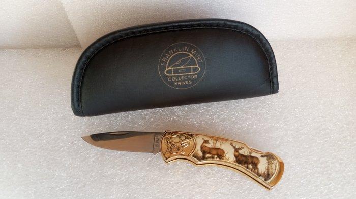 Franklin Mint - Zakmes Vintage - Jachtmotief (herten), Antiek en Kunst, Curiosa en Brocante