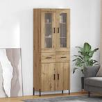 vidaXL Highboard Artisan Eiken 69,5 x 34 x 180 cm Bewerkt, Minder dan 50 cm, Verzenden, Nieuw, Minder dan 100 cm