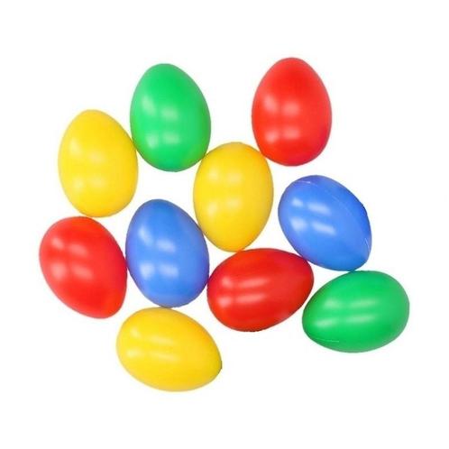 10x stuks Gekleurde plastic eieren 6 cm - Paasdecoratie, Hobby en Vrije tijd, Feestartikelen, Ophalen of Verzenden