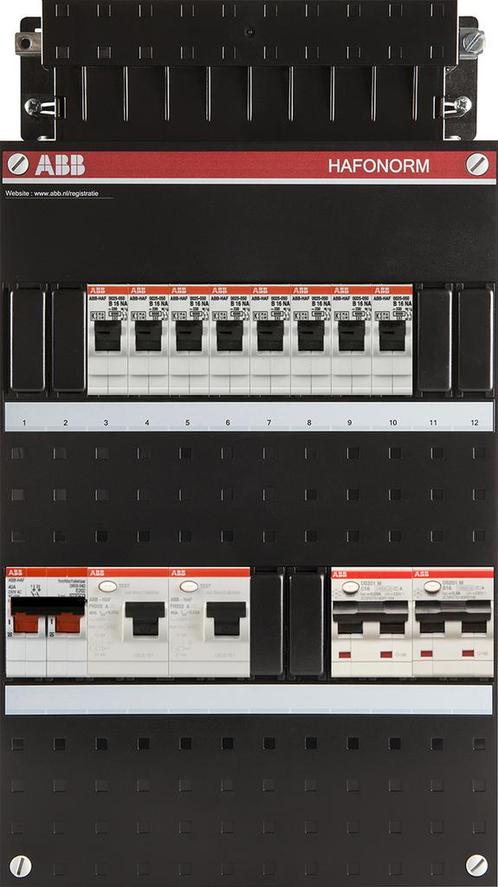 ABB Hafonorm PV-WP-Groepenkast | HS 40A - 8 groepen 2 x ALS, Doe-het-zelf en Verbouw, Elektra en Kabels, Nieuw, Ophalen of Verzenden