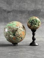 Geen minimumprijs - Prachtig paar groene smithsoniet. Sferen