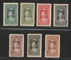 Curaçao 1923 - Jubileumserie Wilhelmina - NVPH 75/81, Gestempeld