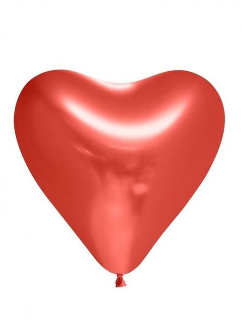 Hartjes Ballonnen Rood 30cm 6st, Hobby en Vrije tijd, Feestartikelen, Nieuw, Verzenden