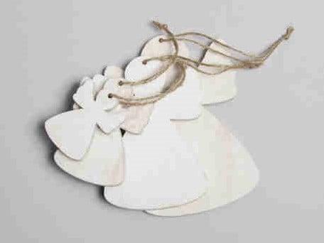 Houten Engelen Wit 5/7/10/12 cm hangers 4 stuks, Huis en Inrichting, Woonaccessoires | Kunstplanten en Kunstbloemen, Nieuw, Ophalen of Verzenden
