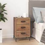 vidaXL Nachtkastje 40x30x55 cm gerecycled massief grenenhout, Huis en Inrichting, Slaapkamer | Nachtkastjes, Minder dan 45 cm
