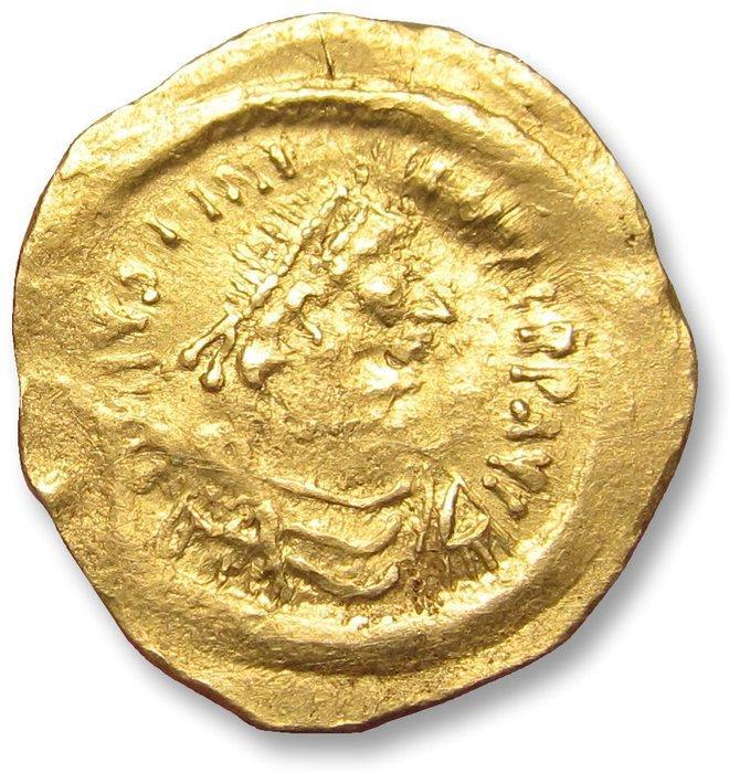 Byzantijnse Rijk. Justinianus I (527-565 n.Chr.). Tremissis, Postzegels en Munten, Munten | Europa | Niet-Euromunten
