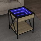 vidaXL Salontafel met Infinity LED 40x40x49 cm sonoma, Minder dan 50 cm, 50 tot 100 cm, Verzenden, Nieuw
