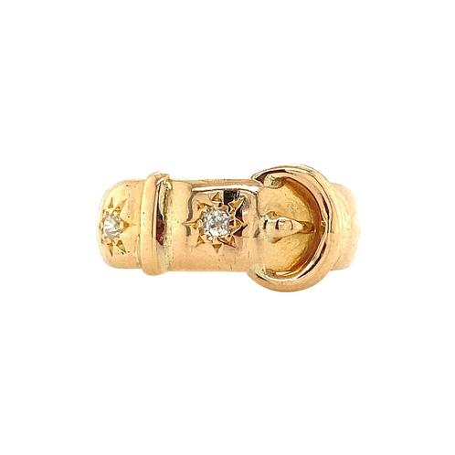 Gouden ring met diamant 18 krt, Sieraden, Tassen en Uiterlijk, Ringen, Nieuw, Ophalen of Verzenden