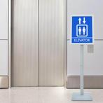 vidaXL Posterstandaard met voet Zilver 32,5 x 27 x 126 cm, Huis en Inrichting, Kasten | Vitrinekasten, Verzenden, Nieuw