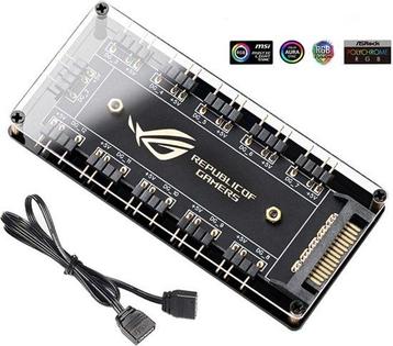 Republic of Gamers fan controller 10 voudig 5V 3pins AURA beschikbaar voor biedingen