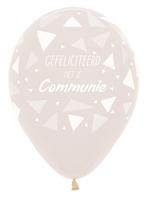 Ballonnen Gefeliciteerd Met Je Communie Triangles Crystal Cl, Hobby en Vrije tijd, Feestartikelen, Nieuw, Verzenden
