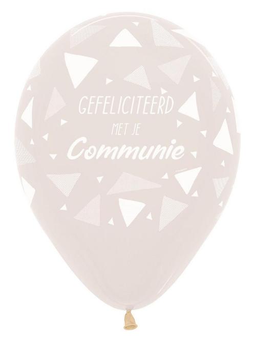 Ballonnen Gefeliciteerd Met Je Communie Triangles Crystal Cl, Hobby en Vrije tijd, Feestartikelen, Nieuw, Verzenden