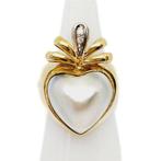 Ring - 18 karaat Geel goud Parel - Diamant - Mabe, Sieraden, Tassen en Uiterlijk, Ringen, Nieuw