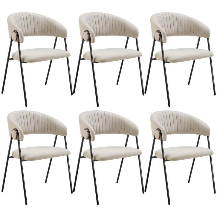 Eetkamerstoel Bedano, gestoffeerd, geweven stof, 150 kg - gr, Huis en Inrichting, Stoelen, Verzenden