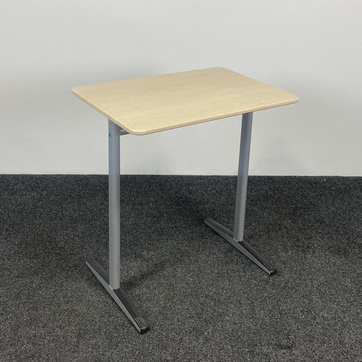Schoolbureau - Grijs Onderstel | 70 x 50 cm, Huis en Inrichting, Tafels | Salontafels, Gebruikt, Ophalen of Verzenden