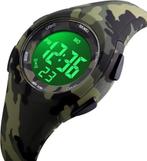 Kinderhorloge – Stopwatch – Waterdicht – Legergroen -, Ophalen of Verzenden, Zo goed als nieuw
