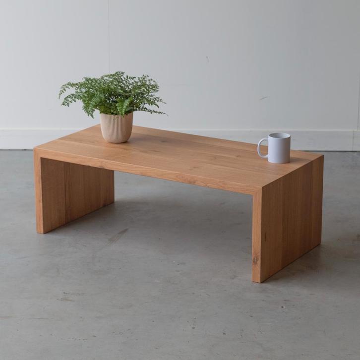 Eikenhouten salontafel rechthoekig, Huis en Inrichting, Tafels | Salontafels, 50 tot 100 cm, Rechthoekig, Nieuw, Minder dan 50 cm