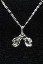 Zilveren Bokshandschoenen ketting hanger, Sieraden, Tassen en Uiterlijk, Kettinghangers, Verzenden, Nieuw