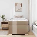 vidaXL Bedframe Cappuccino 90 x 200 cm Kunstleer, Verzenden, Nieuw, Bruin, Overige materialen