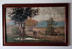 Manfredo Greco (1882-1966) - Paesaggio con figure - cm