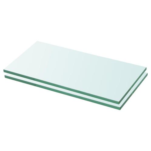 vidaXL Schappen 2 st 20x30 cm glas transparant, Huis en Inrichting, Woonaccessoires | Wandplanken en Boekenplanken, Nieuw, Verzenden