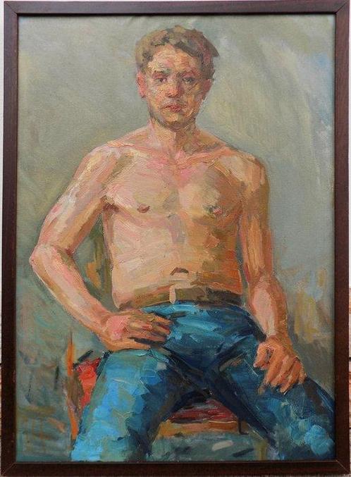 Voziyanov Alexey Alexandrovich (1973) - Ritratto maschile, Antiek en Kunst, Kunst | Schilderijen | Klassiek