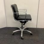 Luxy light Directie-bureaustoel, lage rug,  zwart leder -