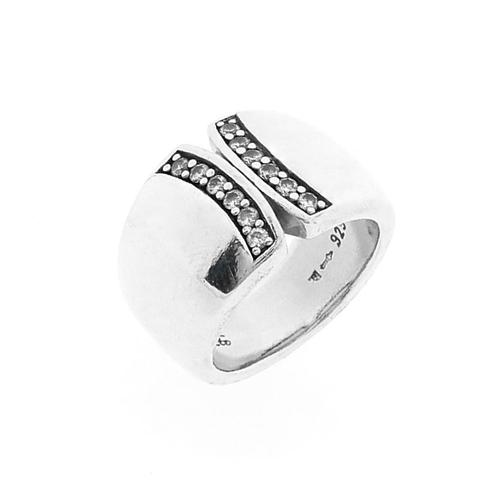 Zilveren ring met zirconia | TiSento (fantasie, brede ring), Sieraden, Tassen en Uiterlijk, Ringen, Dame, Met edelsteen, Overige kleuren
