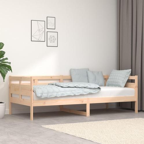 vidaXL Slaapbank massief grenenhout 90 x 200 cm, Huis en Inrichting, Slaapkamer | Bedden, Bruin, Nieuw, Hout, Eenpersoons, Verzenden