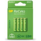 GP AAA Battery Rechargeable NiMH 950 mAh ReCyko 1.2V 4 PCs, Ophalen of Verzenden, Nieuw