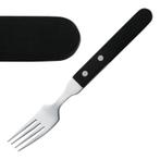 Steakvorken | RVS/Zwart | 12 Stuks | Lengte 200mm Amefa, Verzenden, Nieuw in verpakking