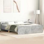 vidaXL Bedframe met hoofd- en voeteneinde betongrijs 140x190, Verzenden, Grijs, Nieuw, Tweepersoons