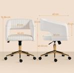 Verrijdbare Bureaustoel Met Fluwelen Bekleding, In Hoogte Ve, Verzenden, Nieuw