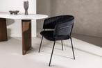 Eetkamerstoel - Stefan - Zwart - Fluweel - Jörn, Huis en Inrichting, Stoelen, Verzenden, Nieuw