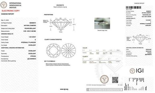 Zonder Minimumprijs - 1 pcs Diamant (Natuurlijk) - 1.04 ct -, Sieraden, Tassen en Uiterlijk, Edelstenen