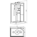 Xellanz Sunshine Rechts Complete Douchecabine - 120x90x218cm, Ophalen of Verzenden, Nieuw, Glas