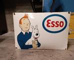 Plaque Emaillée Tintin & Milu - Esso - Émailleries, Nieuw