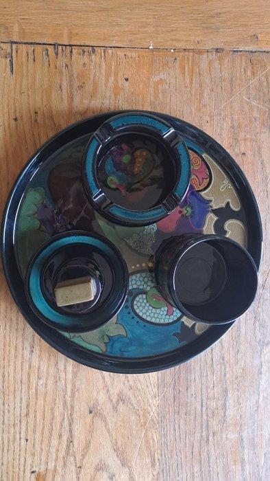 Plateelbakkerij Gouda. - Schaal (4) - Glansplateel, Antiek en Kunst, Kunst | Designobjecten