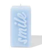 HEMA Kaars 12.5cm smile lichtblauw, Verzenden, Nieuw
