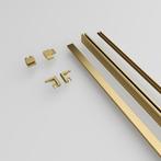 Sanivo Nova Wandprofiel XL 20 x 7 cm Geborsteld Messing Goud, Ophalen of Verzenden, Nieuw, Chroom, Bad