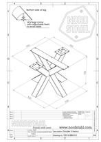 Stalen onderstel tafel - Double X leg heavy - Nordstahl, Huis en Inrichting, Verzenden, Nieuw