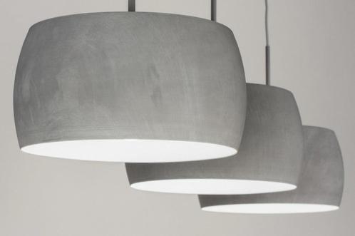 Rietveld Hanglampen - Betongrijs - Metaal, Aluminium, Huis en Inrichting, Lampen | Hanglampen, Verzenden