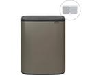 Brabantia Bo Touch Bin Prullenbak - 2 x 30 liter -, Verzenden, Zo goed als nieuw
