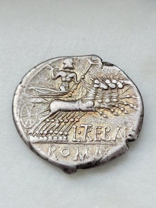 Romeinse Republiek. L. Trebanius, 135 d.C.. Denarius Roma, Postzegels en Munten, Munten | Europa | Niet-Euromunten