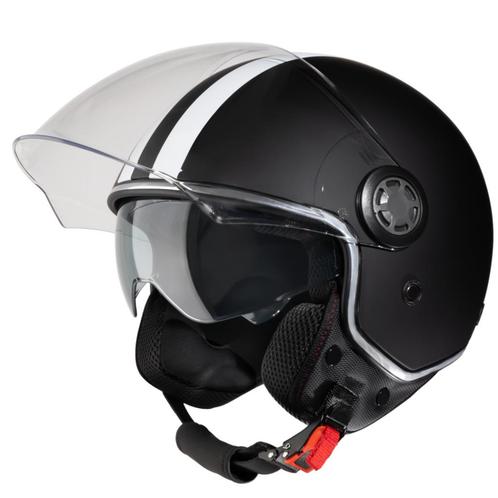 VINZ Parchi - Mat Zwart, Motoren, Kleding | Motorhelmen, M, Jethelm, Verzenden