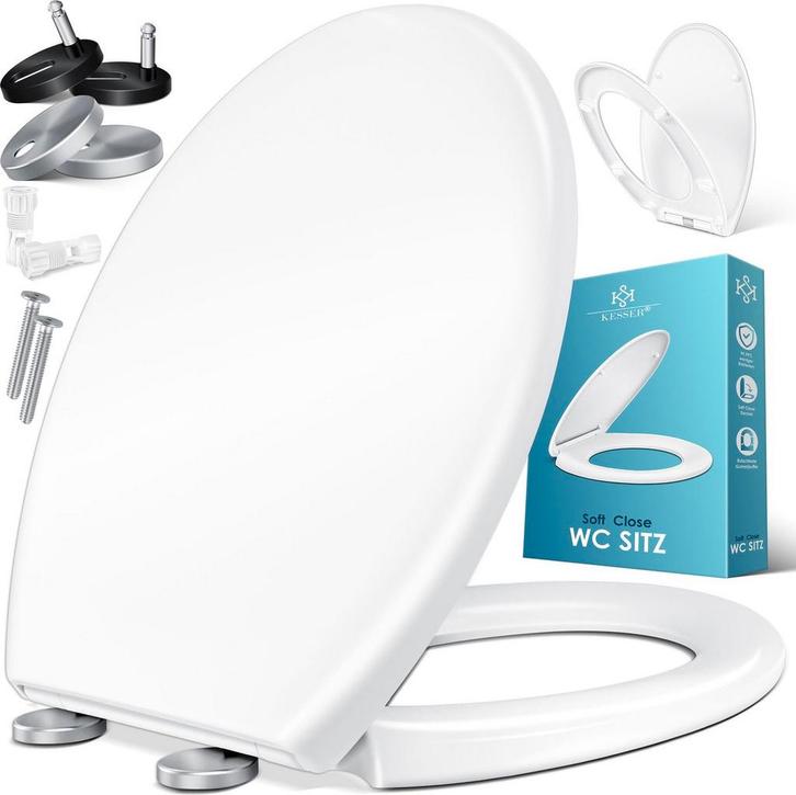 KESSER® WC bril met Soft Close Deksel - Toiletbril - Wit, Huis en Inrichting, Overige Huis en Inrichting, Nieuw, Verzenden