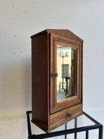 Vitrinekast - Art Deco Houten Wandkast met Geometrie en