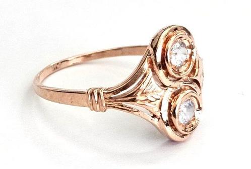 Zonder Minimumprijs - Ring - 9 kt. Roségoud, Zilver -, Sieraden, Tassen en Uiterlijk, Ringen