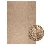 vidaXL Vloerkleed ZIZUR binnen en buiten 160x230 cm jute, Verzenden, Nieuw, Bruin